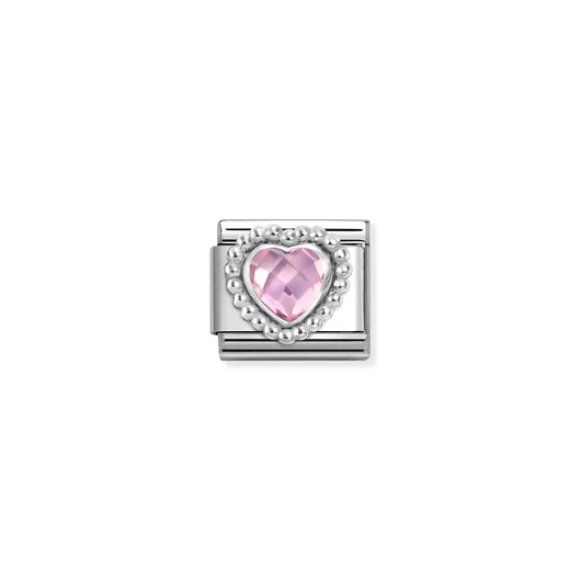 Nomination "Rózsaszín szív" charm - 330606-003