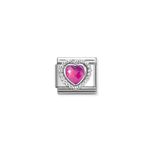 Nomination "Fuchsia szív" charm - 330606-030
