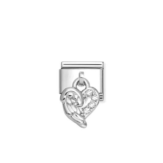 Nomination "Angyalszárny szív függő" charm - 331800-35