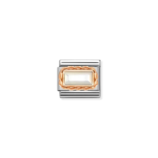 Nomination "Gyöngyház" szögletes charm - 430512-12