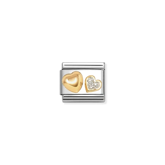 Nomination "Glitteres szív" charm - 030220-26