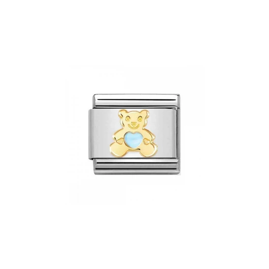 Nomination "Maci kék szívvel" charm - 030272-65