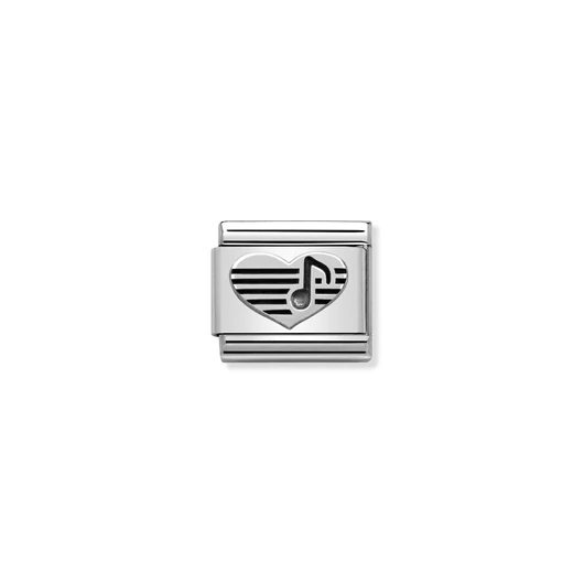 Nomination "szív, hangjegy" charm - 330101-06