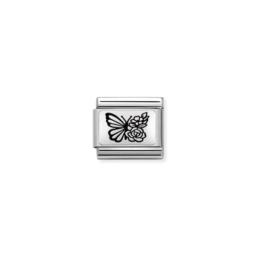 Nomination "Pillangó virágokkal" charm - 330111-22