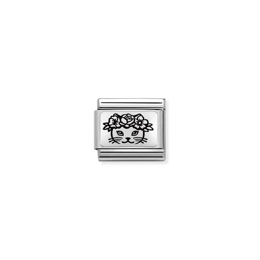 Nomination "Macska virágokkal" charm - 330111-23