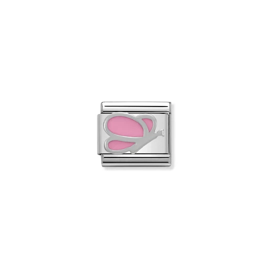 Nomination "Rózsaszín pillangó" charm - 330202-03
