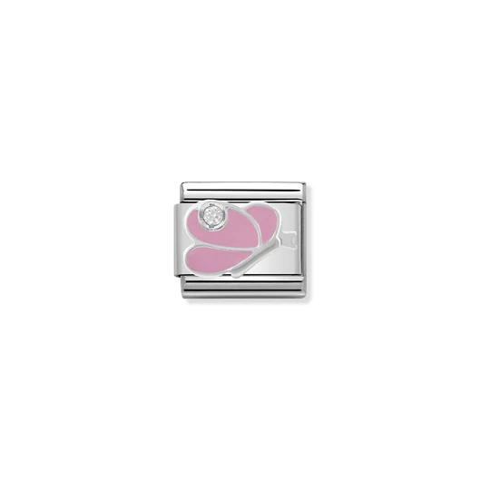 Nomination "Rózsaszín pillangó" charm - 330305-07