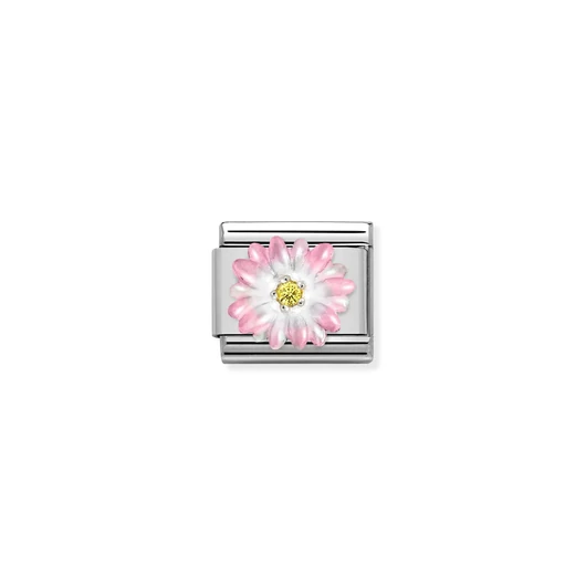 Nomination "Rózsaszín virág" charm - 330321-05