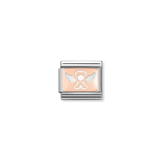 Nomination "Angyal lemez 9K rózsaaranyból" charm - 430101-14