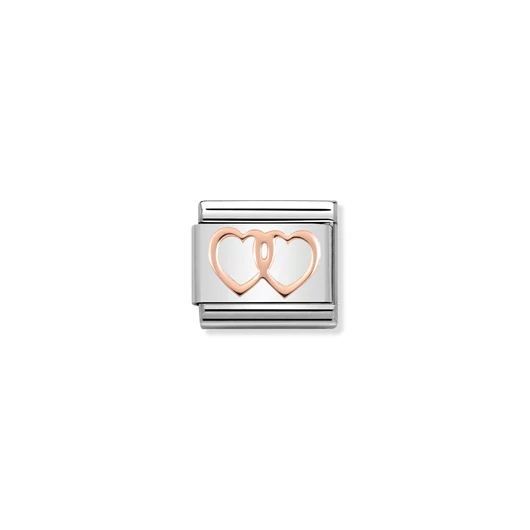 Nomination "Dupla szív" charm - 430104-08