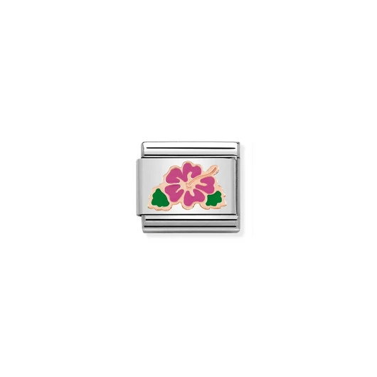 Nomination "Fuchsia Hibiscus" charm - 430202-04