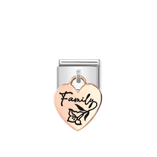 Nomination "Family" szív charm - 431803-04