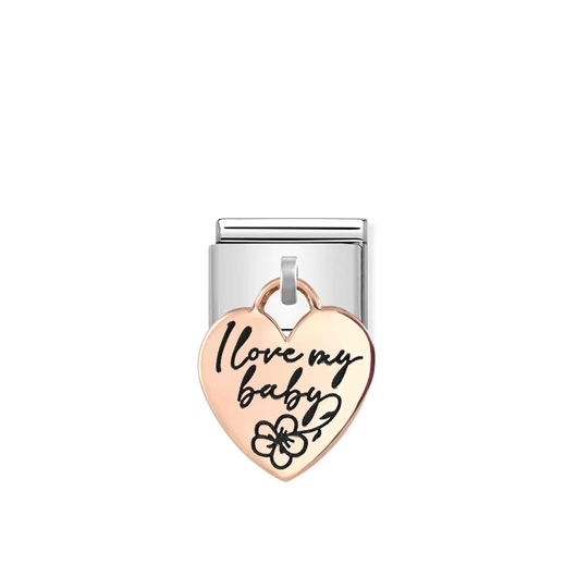 Nomination "I Love my Baby" szív charm - 431803-08