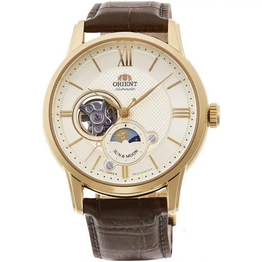 Orient Classic Sun & Moon Open Heart Automatic férfi óra - RAAS0010S10B