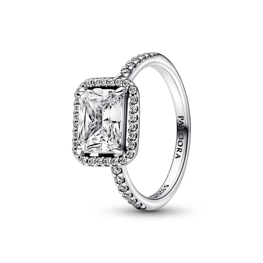 Pandora Csillogó Szögletes Glória gyűrű 50-es méret - 192391C01-50