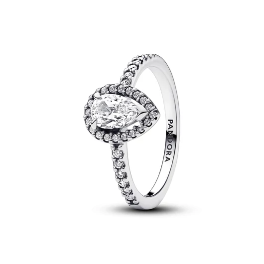 Pandora szikrázó csepp gyűrű 48-as méret - 192835C01-48