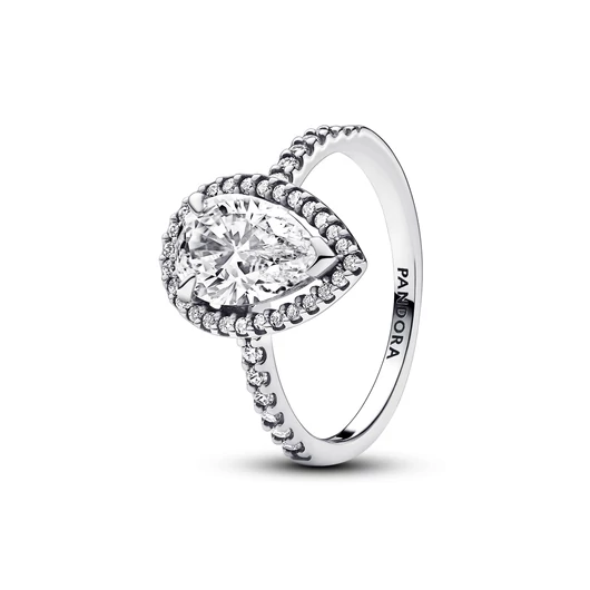 Pandora szikrázó csepp gyűrű 48-as méret - 193012C01-48