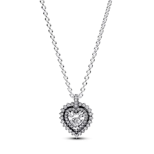Pandora szikrázó szív nyaklánc 45 cm-es - 393099C01-45