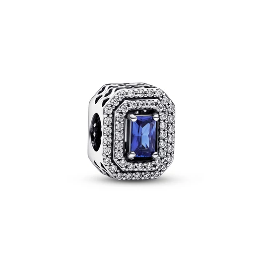 Pandora Kék szikrázó lapos négyszögletes charm - 792385C01