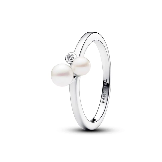 Pandora dupla édesvízi tenyésztett gyöngyös gyűrű 48-as méret - 193156C01-48