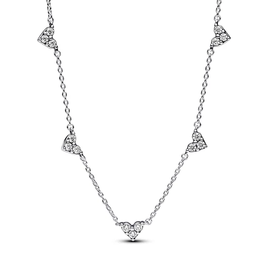 Pandora tripla köves szív nyaklánc - 393160C01-45