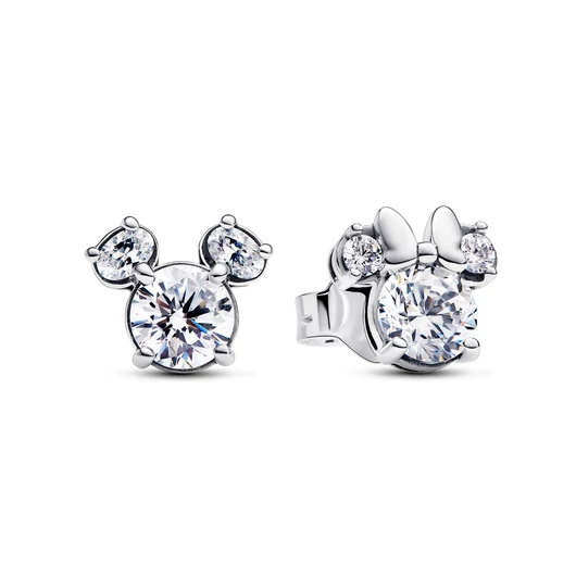 Pandora Disney Mickey egér és Minnie egér csillogó fülbevaló- 293219C01