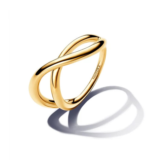 Pandora 14k aranyozott organikus formájú végtelen gyűrű 52-es méret - 163318C00-52