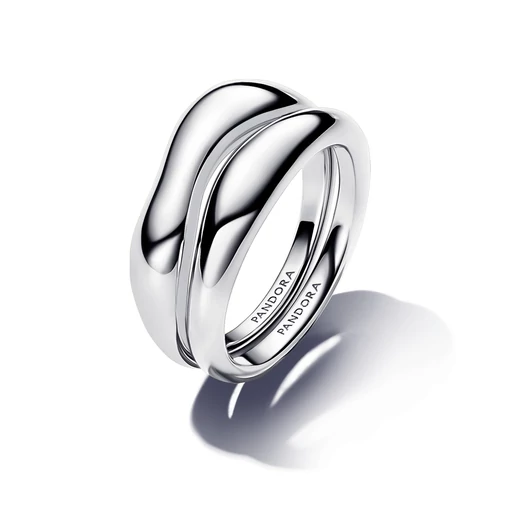 Pandora organikus formájú dupla gyűrű 50-es méret - 193264C00-50