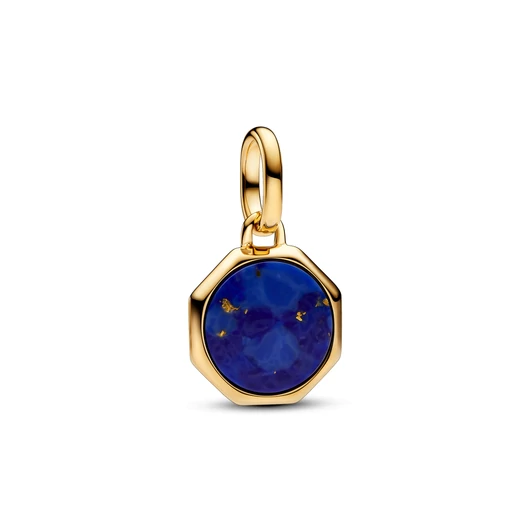 Pandora Me 14k aranyozott kék gravírozható mini medál charm - 763388C01