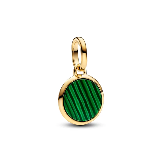 Pandora Me 14k aranyozott zöld gravírozható mini medál charm - 763389C01