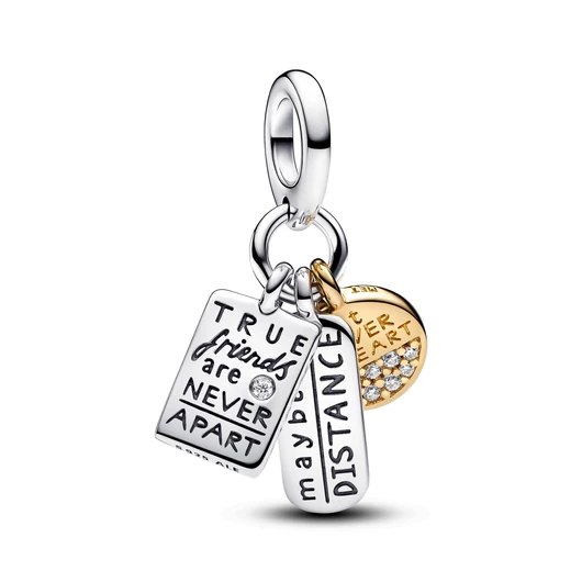 Pandora 14k aranyozott barátság tripla függő charm - 763436C01