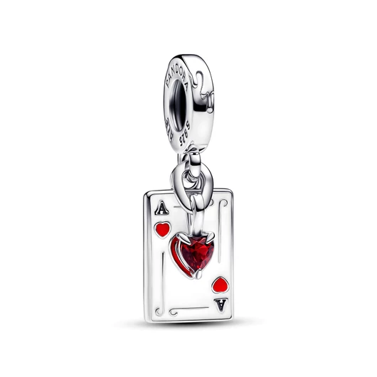 Pandora Disney Alice Csodaországban Gonosz királynő szívek Piros Ász függő charm - 793420C01