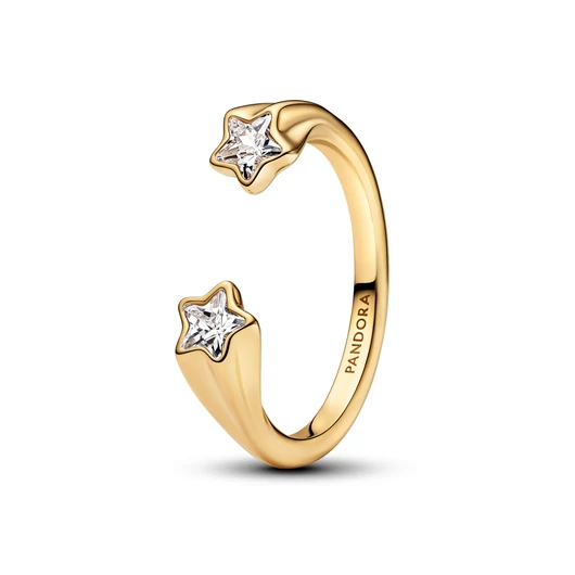 Pandora Hullócsillag 14k aranyozott nyitott gyűrű 52-es méret - 163582C01-52