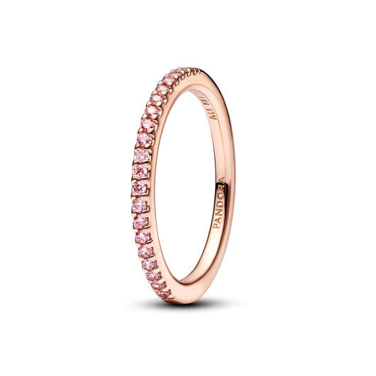 Pandora Szikrázó rózsaszín gyűrű 48-as méret - 182999C01-48