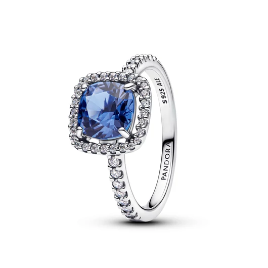 Pandora Szikrázó búzavirágkék gyűrű 54-es méret - 193550C01-54