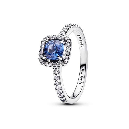 Pandora Szikrázó búzavirágkék gyűrű 48-as méret - 193555C01-48