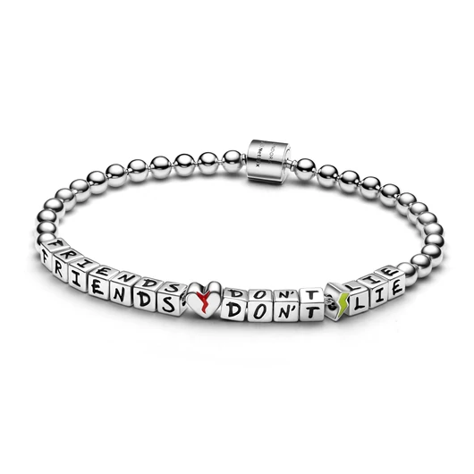 Pandora Stranger Things "A barátok nem hazudnak" karkötő 17 cm - 593579C01-17