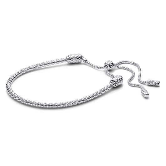 Pandora Moments csúsztatható záras szegecselt láncos karkötő 28 cm - 593090C00-2