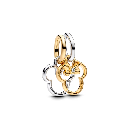Pandora Disney Mickey egér és Minnie egér megosztható függő charm - 763650C01