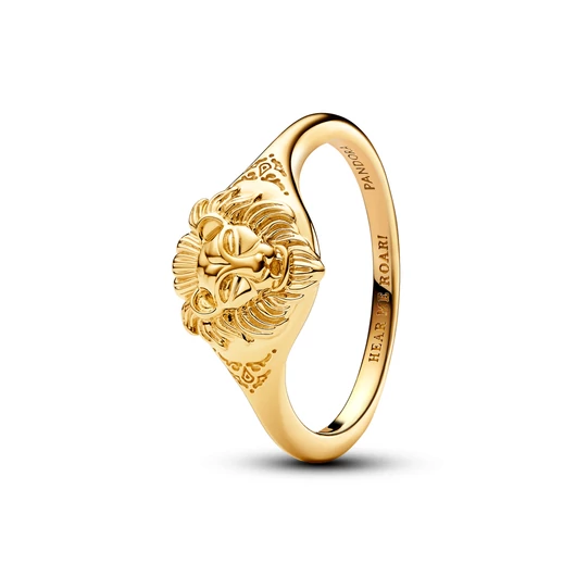 Pandora Trónok harca Lannister oroszlán 14k aranyozott gyűrű 50-es méret - 163139C00-50