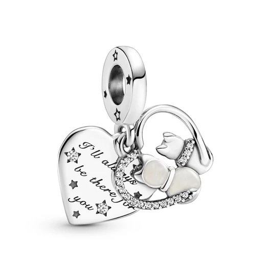 Pandora Macskák és szívek charm - 799546C01