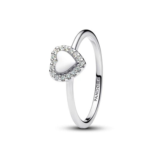 Pandora gravírozható szív glória gyűrű 48-as méret - 193801C01-48