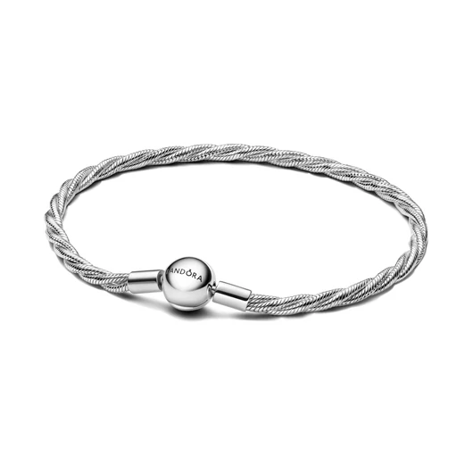 Pandora kerek kapcsos csavart kígyólánc karkötő 16 cm - 593757C00-16