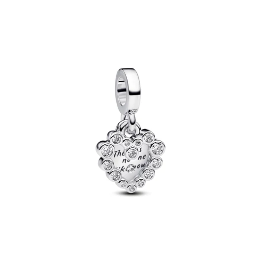 Pandora szikrázó szív dupla függő charm - 793765C01
