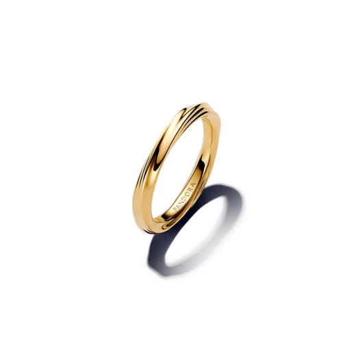 Pandora 14k aranyozott Csavart gyűrű 48-as méret - 163888C00-48