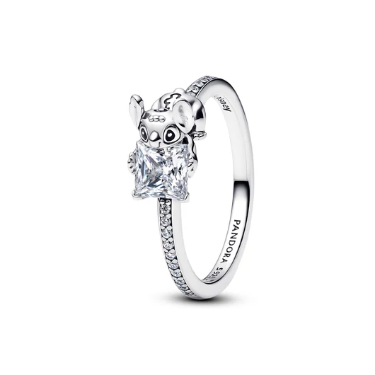 Pandora Disney Stitch és Kő gyűrű 48-as méret - 193740C01-48