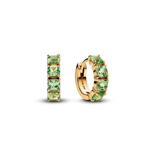 Pandora 14K aranyozott zöld karika fülbevaló - 263851C01