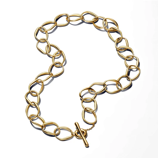 Pandora 14K aranyozott organikus formájú szemes nyaklánc - 363881C00-45