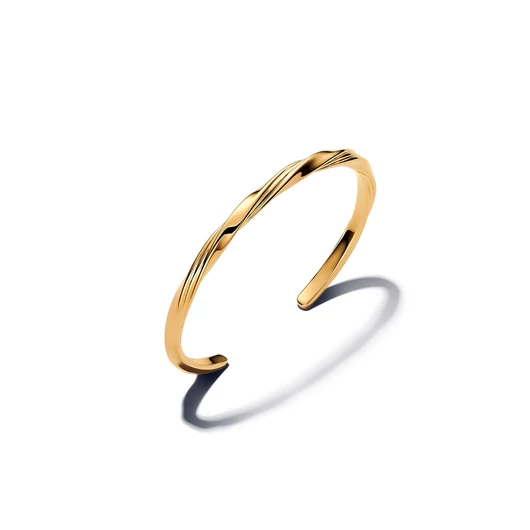 Pandora 14K aranyozott Csavart nyitott karperec 16 cm - 563869C00-1