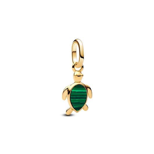 Pandora Me 14K aranyozott zöld teknős mini függő charm - 763823C01